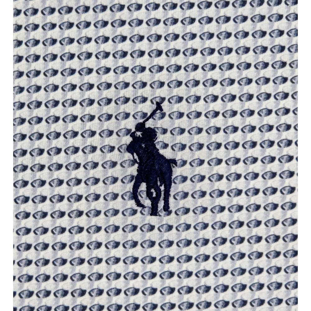$110 RLX Ralph Lauren Golf Blue Check Performance Polo Shirt Mens Size 2XL